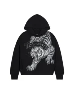 Felpa con cappuccio Tiger – Nero