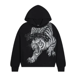 Felpa con cappuccio Tiger – Nero