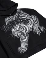 Felpa con cappuccio Tiger – Nero