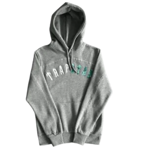Felpa con cappuccio Trapstar Irongate Chenille Arch grigia