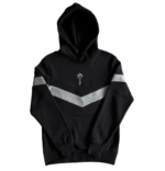 Felpa con cappuccio Trapstar V Stripe nera