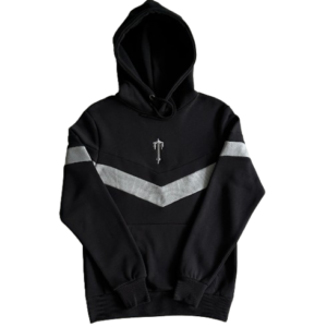 Felpa con cappuccio Trapstar V Stripe nera