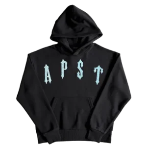 Felpa con cappuccio in ciniglia con arco in ferro Trapstar blu sfumato