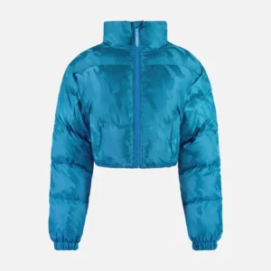 Giacca trapuntata T Jacquard cropped Trapstar Blu da donna