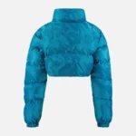 Giacca trapuntata T Jacquard cropped Trapstar Blu da donna