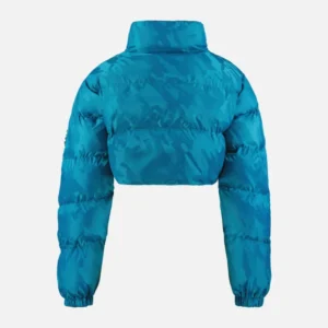 Giacca trapuntata T Jacquard cropped Trapstar Blu da donna