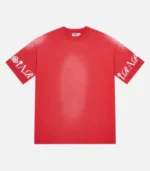 Maglietta T shirt rossa con scritta Trapstar