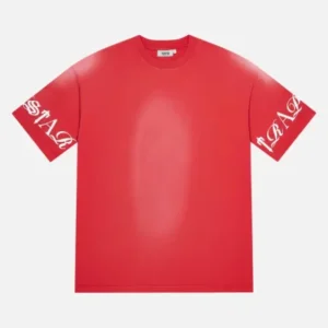 Maglietta T shirt rossa con scritta Trapstar