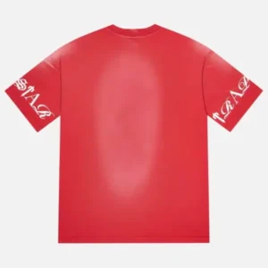 Maglietta T shirt rossa con scritta Trapstar