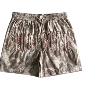 Pantaloncini Trapstar lavati con arco color caffè freddo
