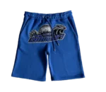 Pantaloncini in ciniglia blu dei Trapstar Shooters