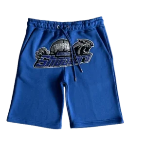 Pantaloncini in ciniglia blu dei Trapstar Shooters