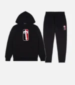 Tuta con cappuccio in ciniglia Trapstar League nera